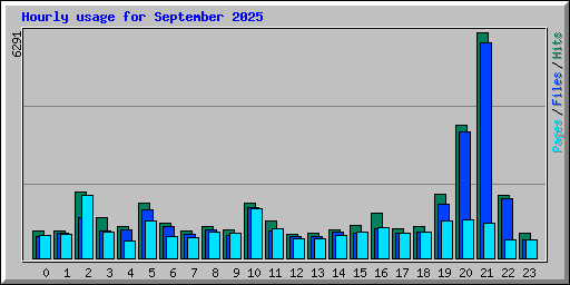 Hourly usage for September 2025