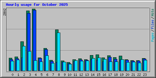 Hourly usage for October 2025