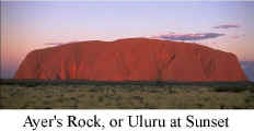 Uluru ,aka Ayer's Rock, from sunset viewpoint.
