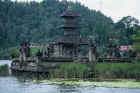 Hindu temple by lake on Bali.