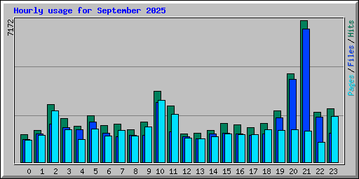 Hourly usage for September 2025